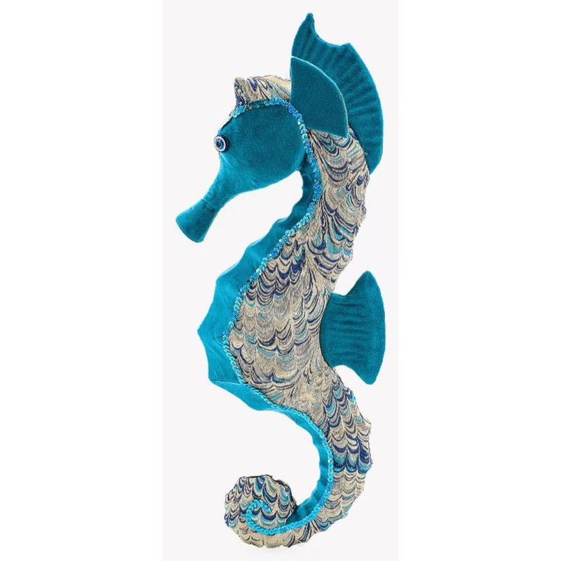 Mark Roberts Christmas 2022 Glittered Seahorse Ornament 20 Inches