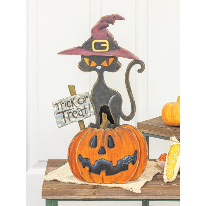 Hanna’s Handiworks Scary Cat Pumpkin Easel