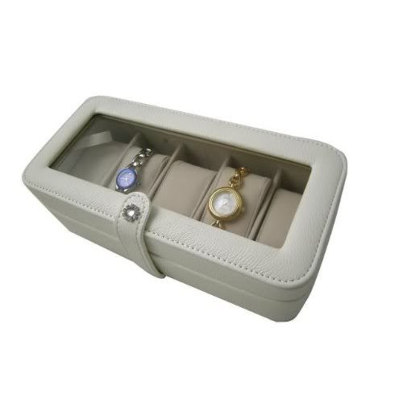 Mele Faux Leather Jewelry Box, Pearl