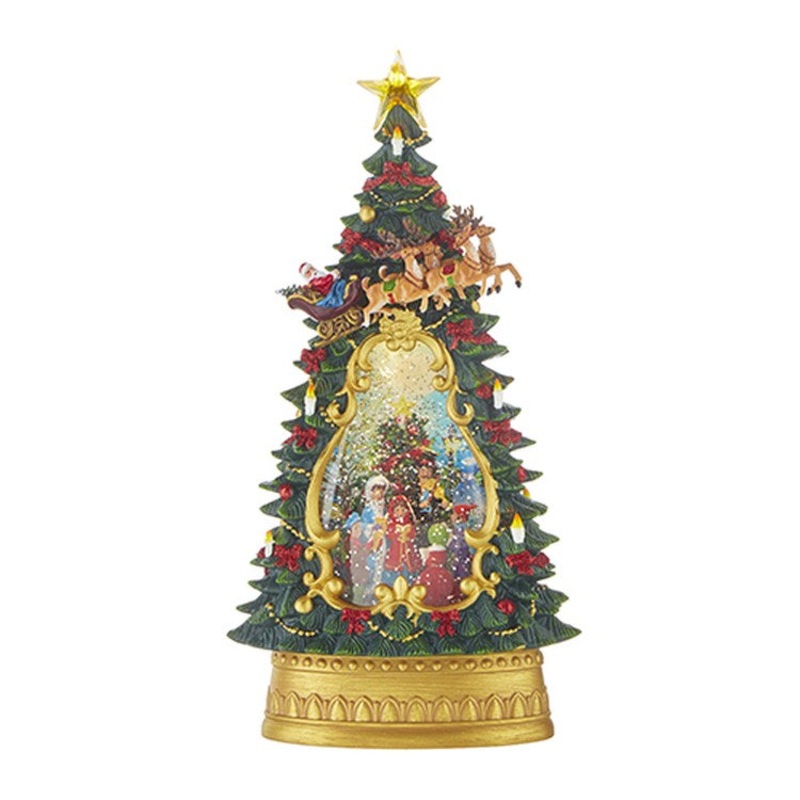 Raz Imports 2022 13.75 Carolers Musical Lighted Water Tree