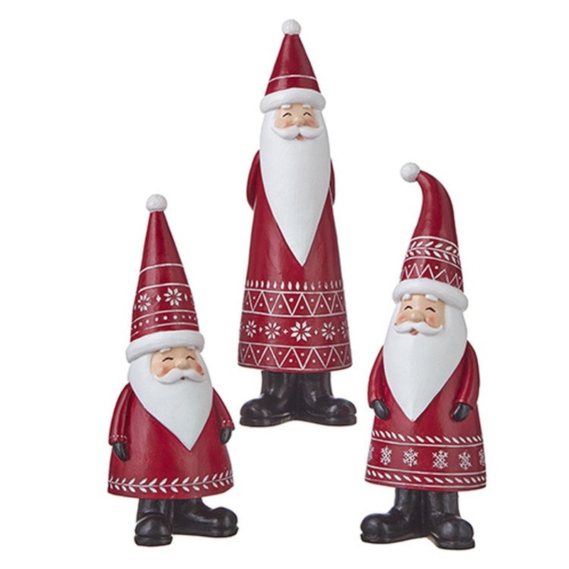 Raz Imports 2022 Countryside Christmas 12 Santa Gnomes, Set of 3