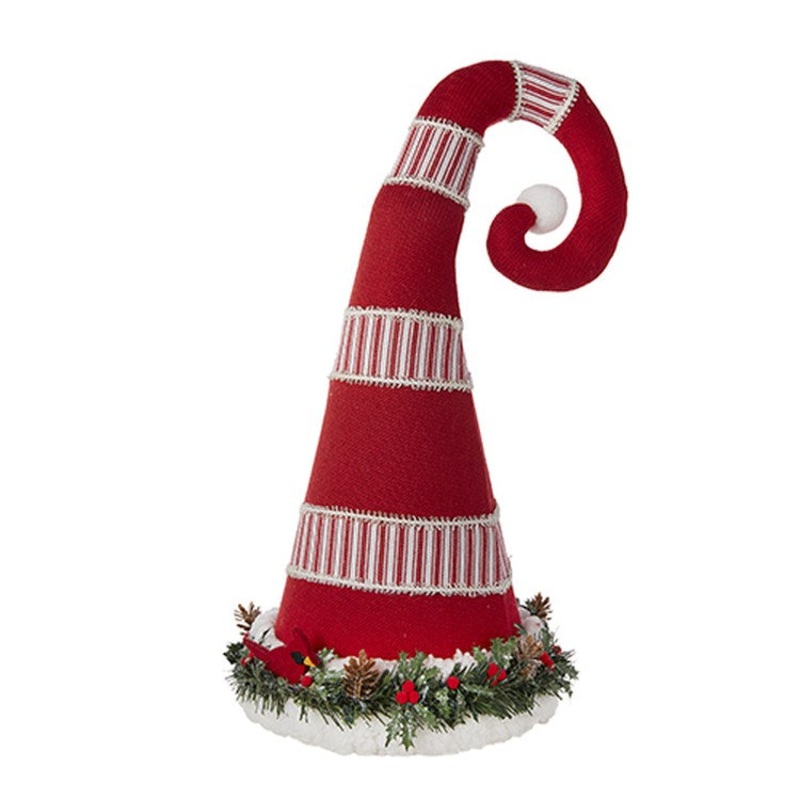 Raz Imports 2022 Countryside Christmas 18.25 Striped Gnome Hat