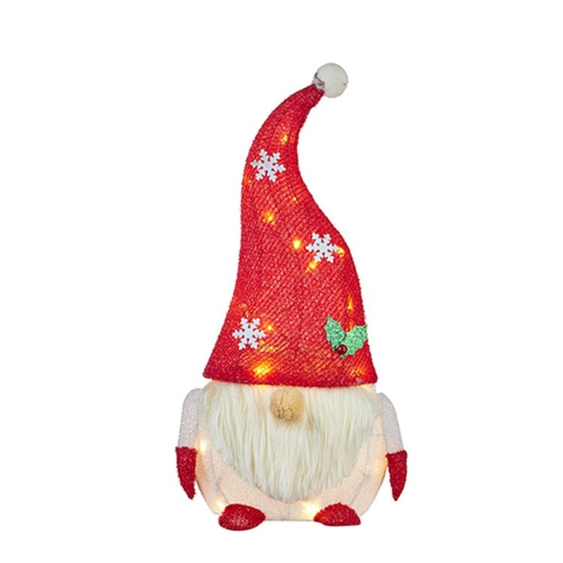 Raz Imports 2022 Countryside Christmas 20.75 Lighted Gnome