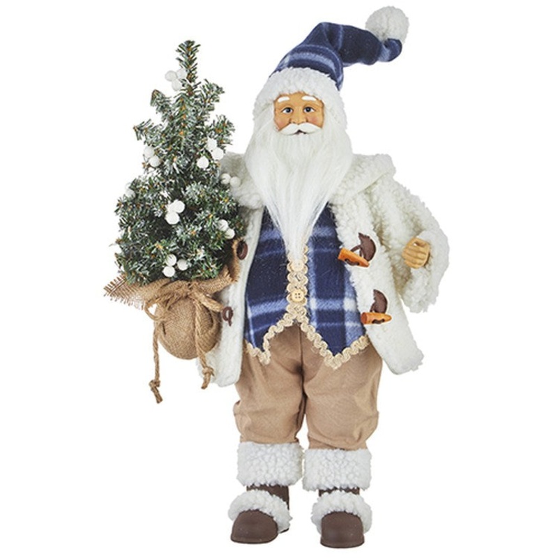 Raz Imports 2022 Cozy Christmas 18 Cozy Plaid Santa