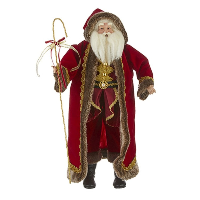Raz Imports 2022 Making Spirits Bright 25 Gold And Red Santa