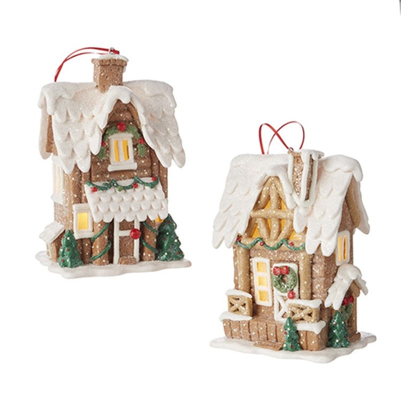 Raz Imports 2022 No Place Like Home 6.5 Pretzel House Ornament, Asst Of 2.