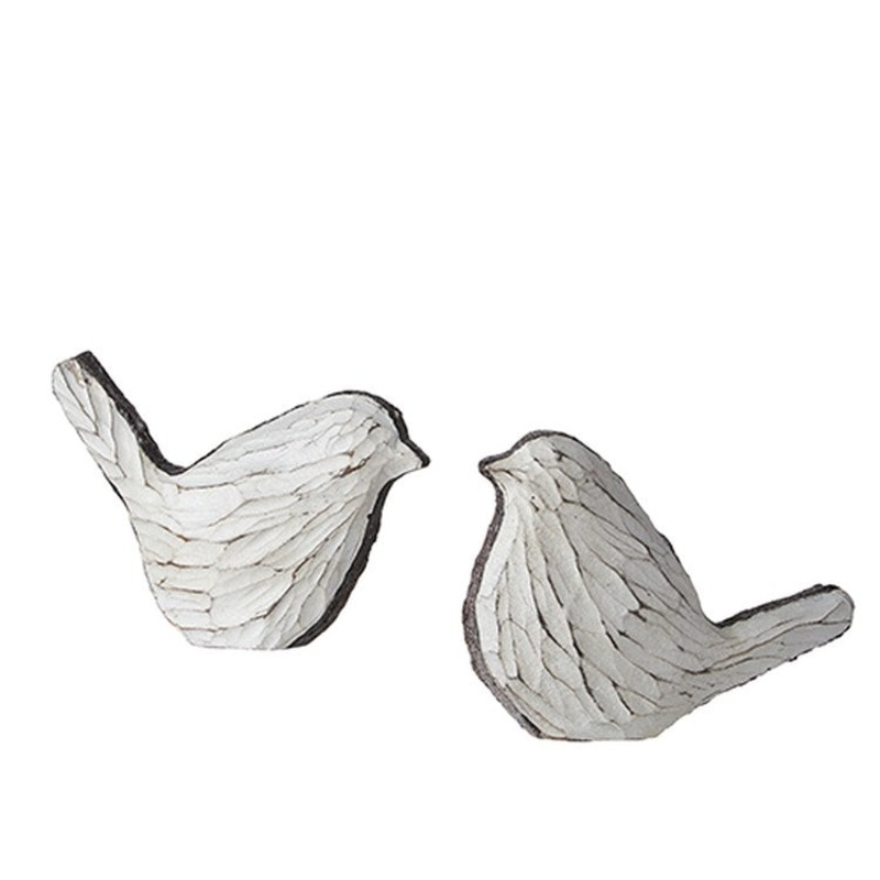 Raz Imports 2022 Winter Cottage 5.25 White Washed Dove, Asst Of 2