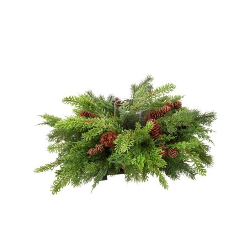 Regency International 18 Noble/Cedar with Cone Glass Candle Holder