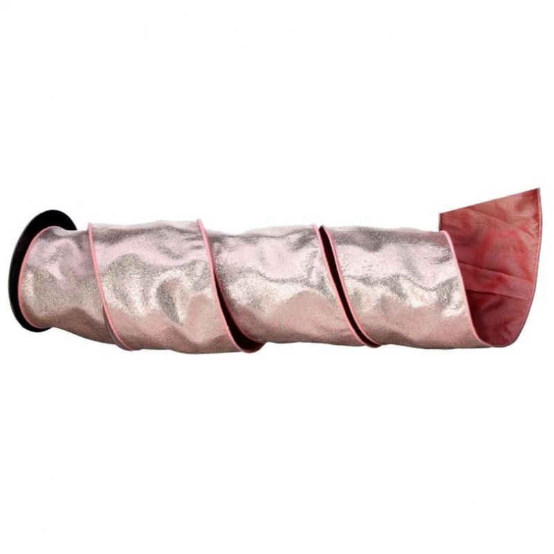 Regency International 4X5Y Metallic Woven Ribbon – Brilliant Red Accent