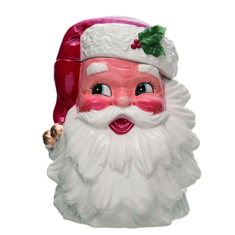 Transpac  Dol Retro Santa Cookie Jar