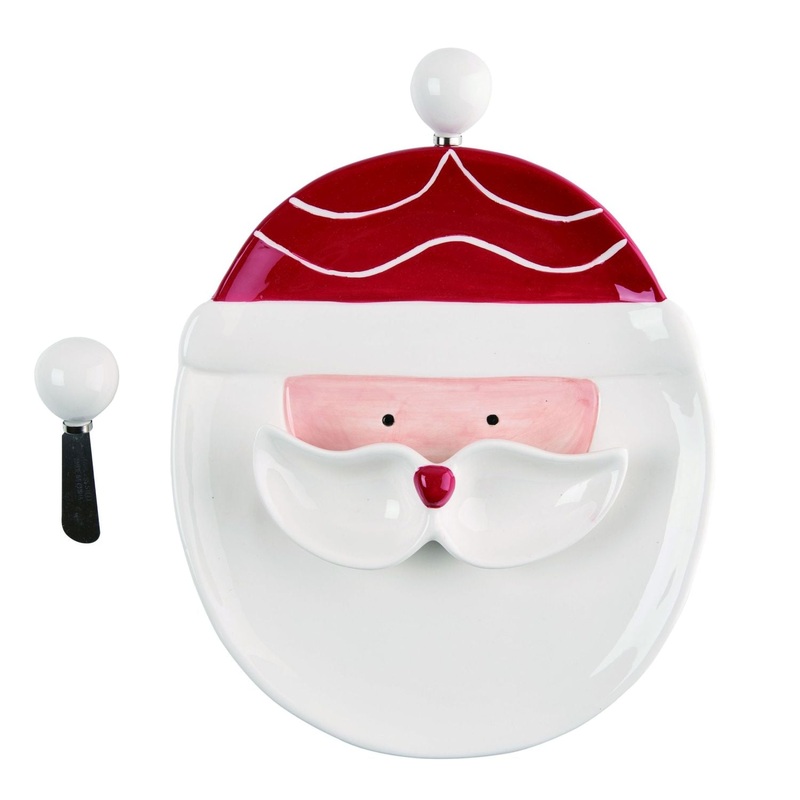 Transpac Dolomite Gnome Santa Chip & Dip Set Of 3
