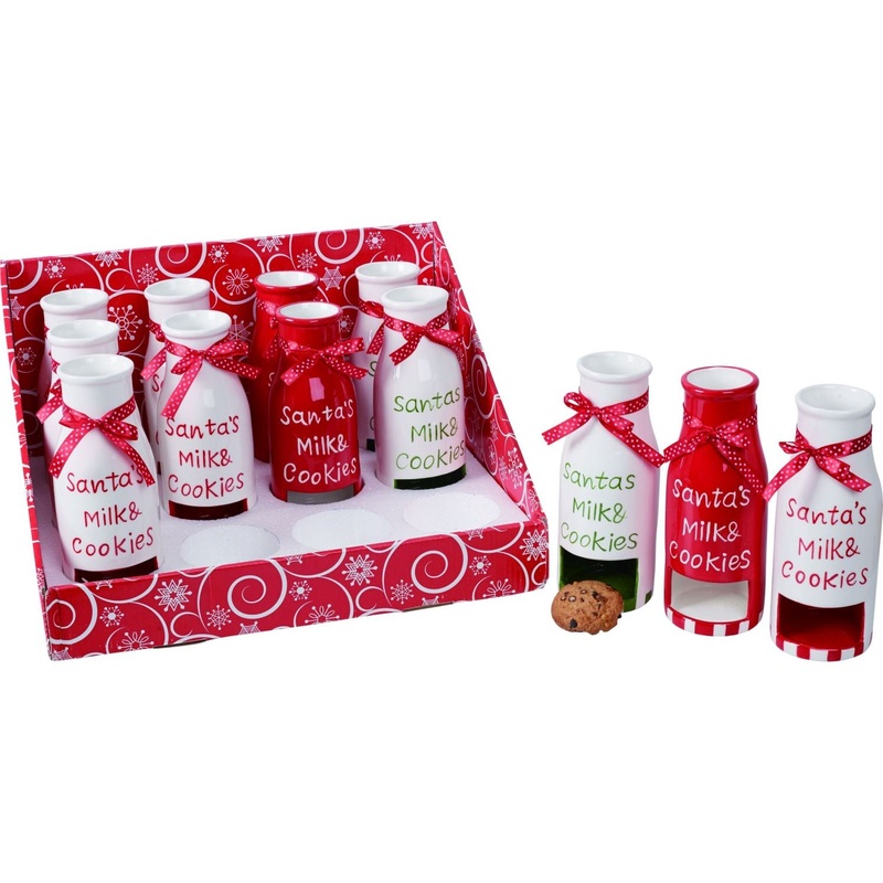 Transpac Dolomite Milk & Cookies Mug With Display Set Of 12