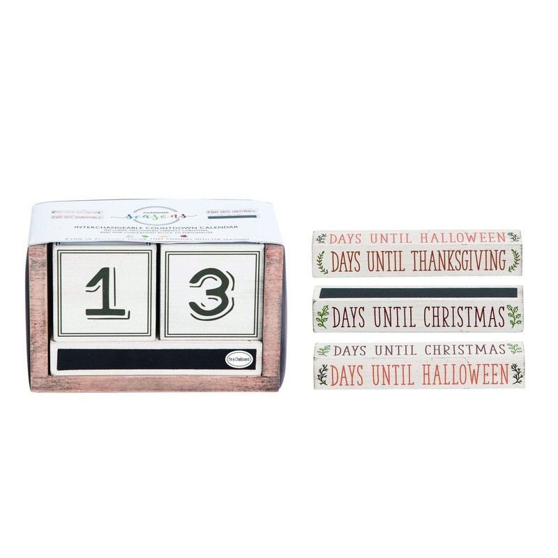 Transpac Mdf Multi Holiday Countdown Calendar Decor Set Of 4