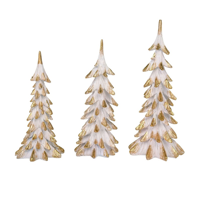 Transpac Resin Elegant Accent Trees Set Of 3