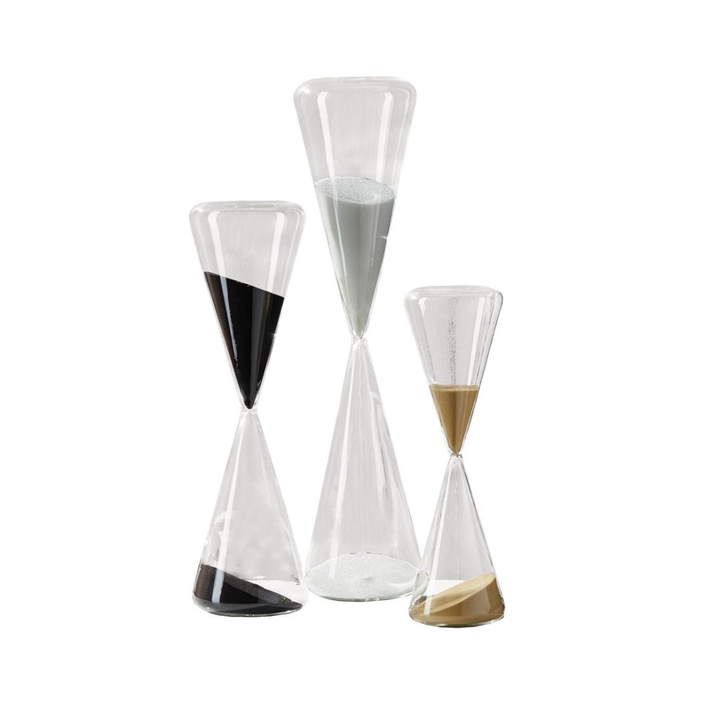 Two’s Company Set Of 3 Conical Sand Timer – Glass