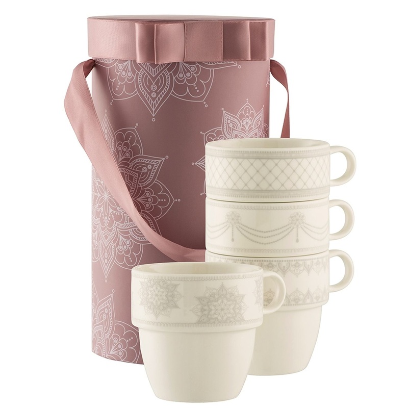 Aynsley Charbagh Set of 4 Stacking Mugs