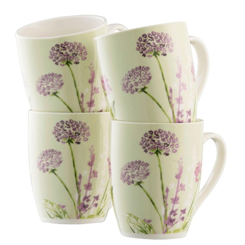 Aynsley Floral Spree Set Of 4 Mugs