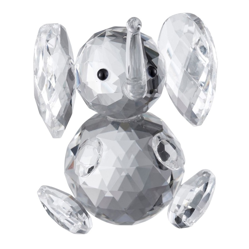 Galway Crystal Baby Elephant Figurine, Glass, 3.5 x 2