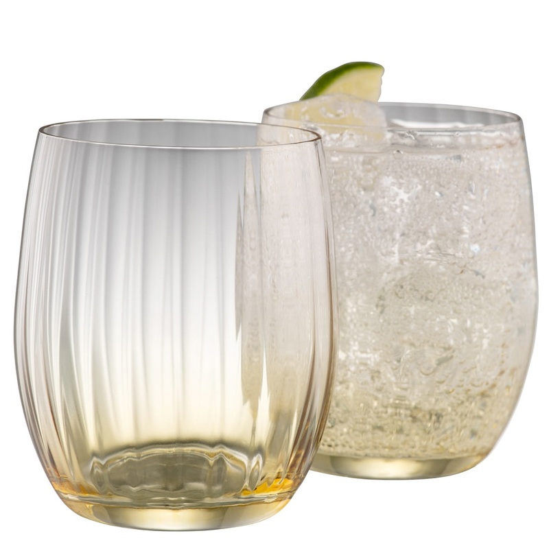 Galway Erne Tumbler Set Of 2|Burlywood|MistyRose|Aqua|DarkOrchid