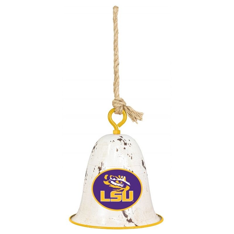 Hanna’s Handiworks Lsu Distressed Hanging Bell.