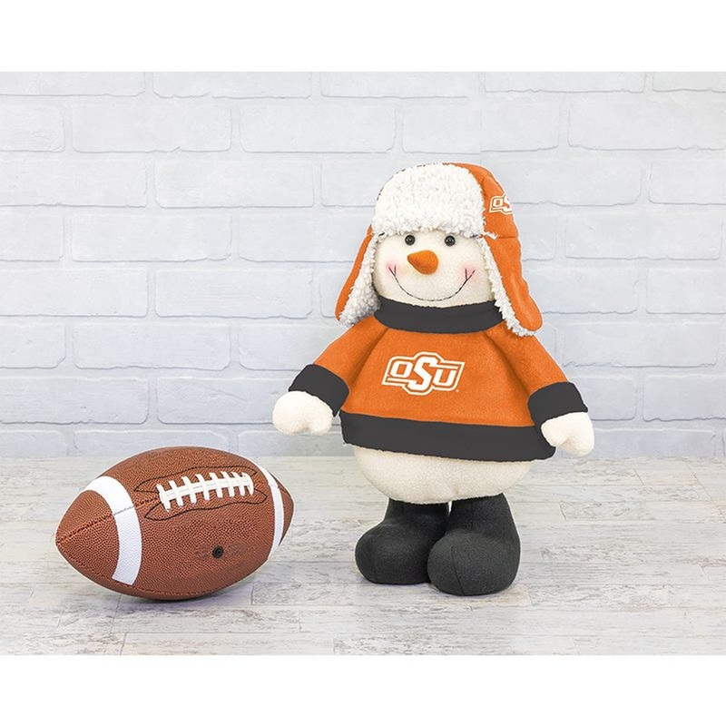Hanna’s Handiworks Oklahoma State Chilly Snowman Stander
