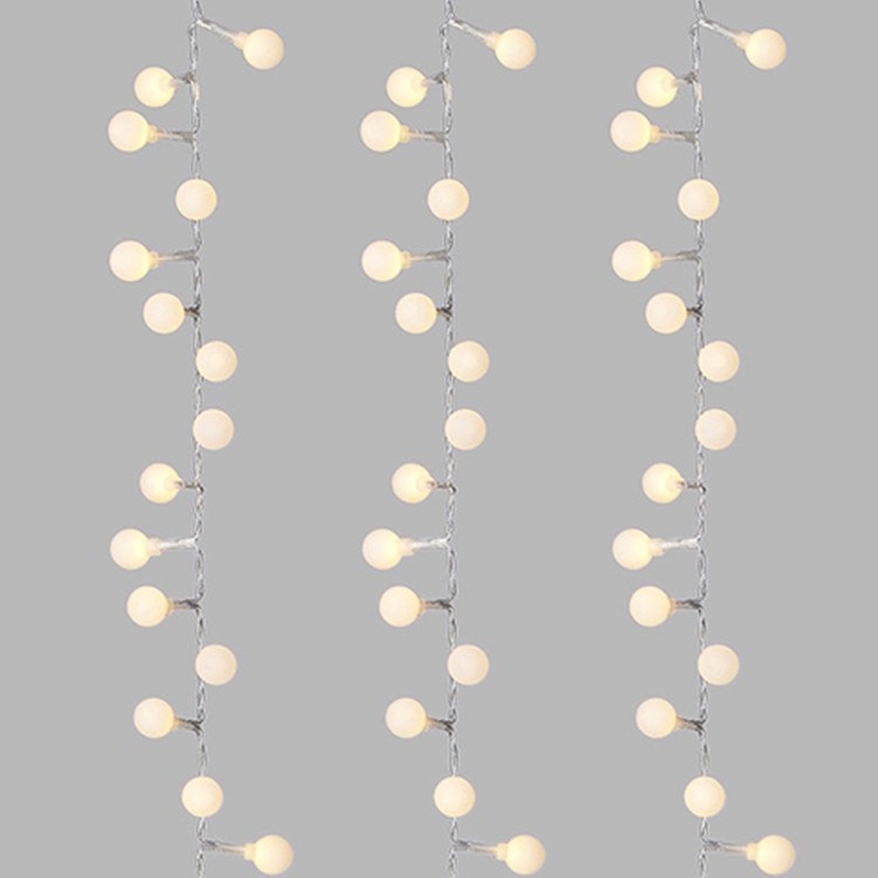 Raz Imports 2022 Lights 8′ Frosted Snowball Snake Light W/96 Warm White Lights