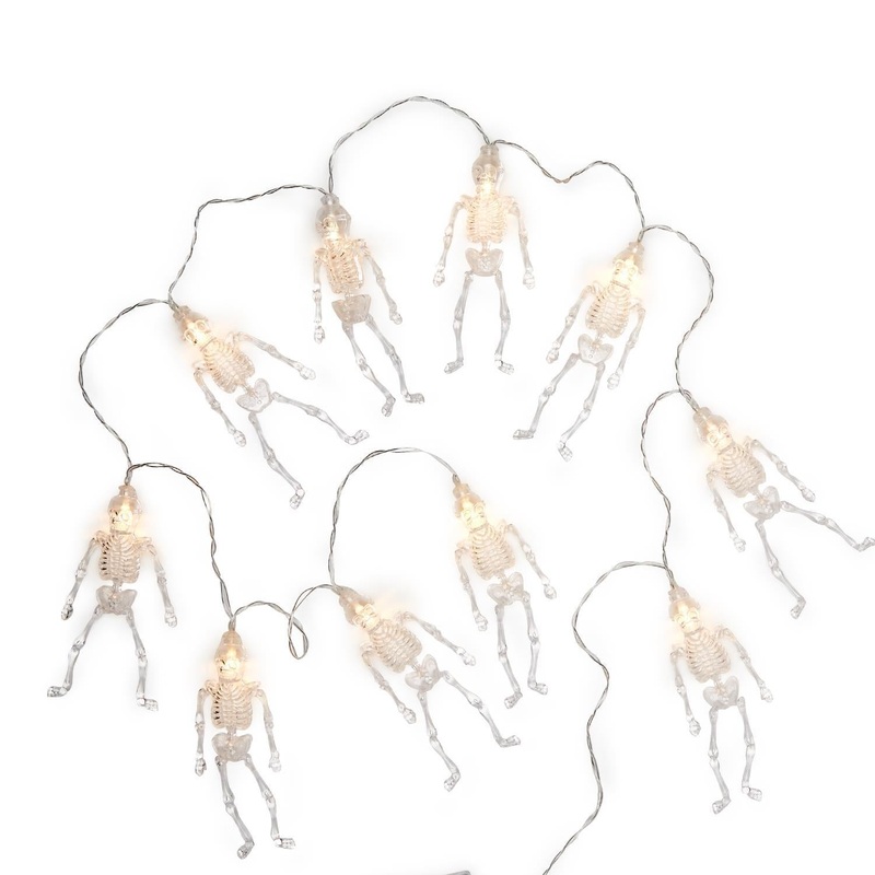 Two’s Company Skeleton Led Garland In Gift Box Includes 10 Skeletons