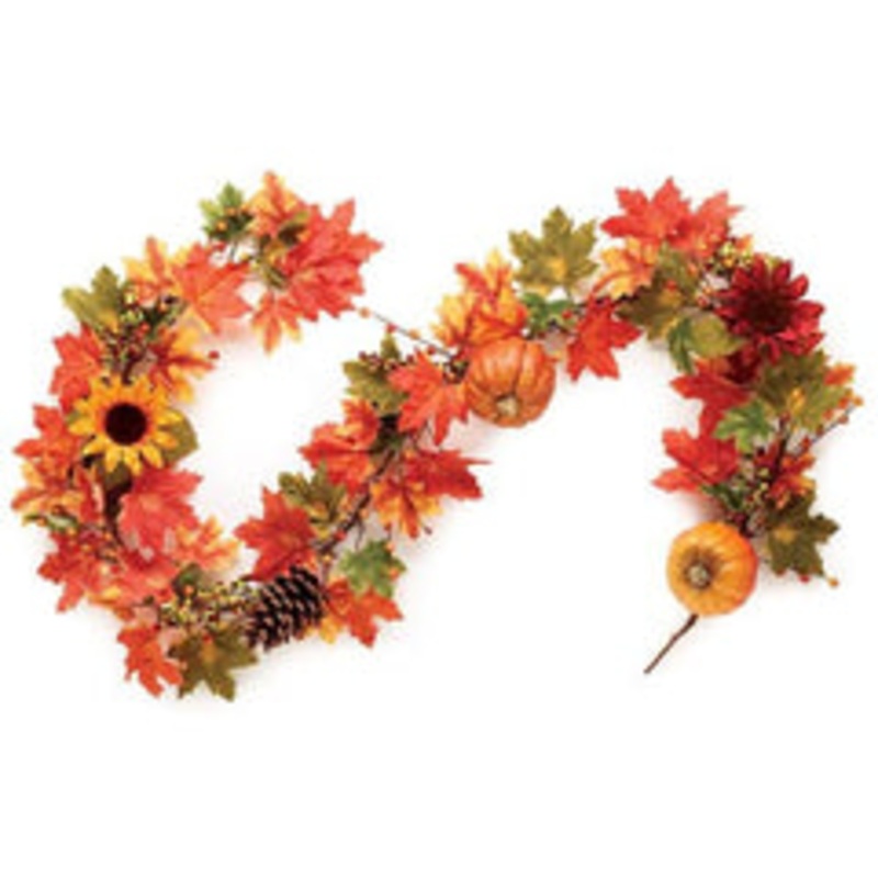 Burton & Burton Fall Pumpkin/Sunflower Garland.
