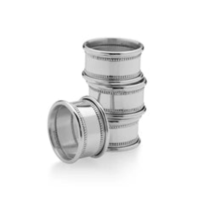 Empire Pewter Plain Napkin Rings – Set Of 4