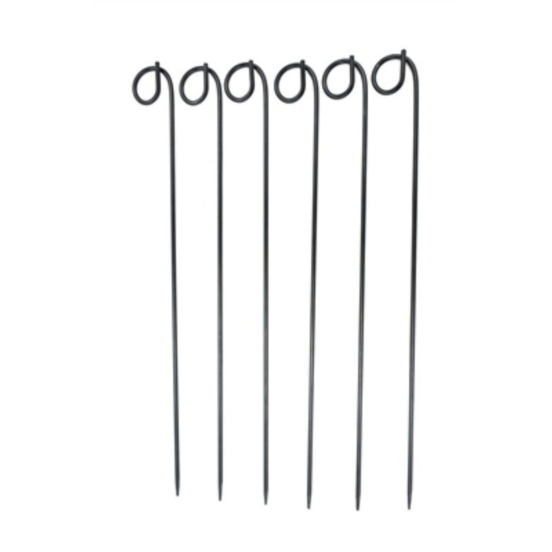 Holiday Bright Lights 36 Curly-Q Metal Yard Stake Set Of 6