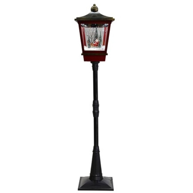 Mark Roberts Christmas 2022 Snowing Santa Scene Lamp Post 72 Inches