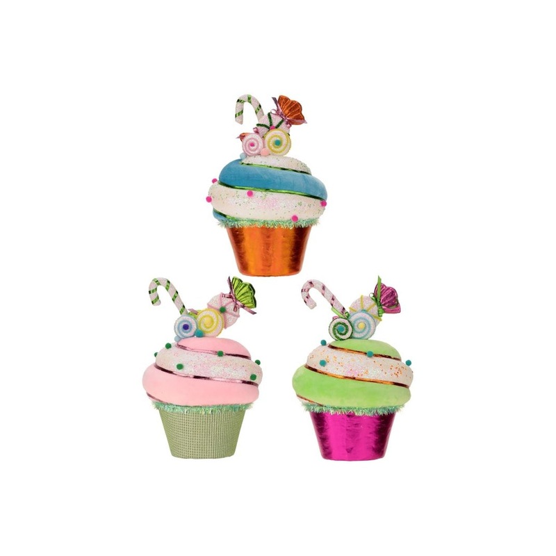 Mark Roberts Christmas 2024 Candied Cupcake, Assortment Of 3 – 17 Inches