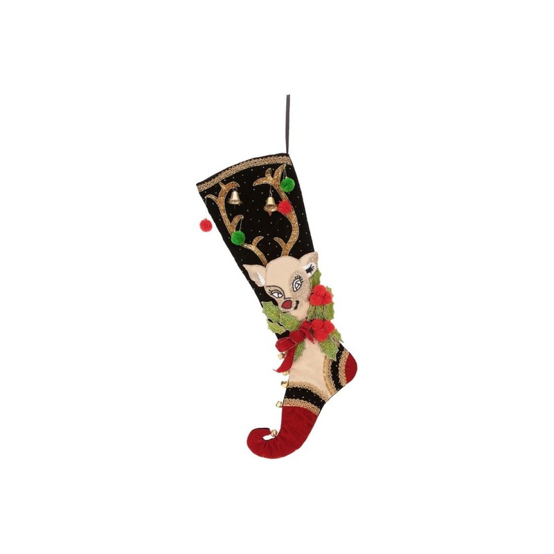 Mark Roberts Christmas 2024 Fancy Deer Stocking – 26 Inches