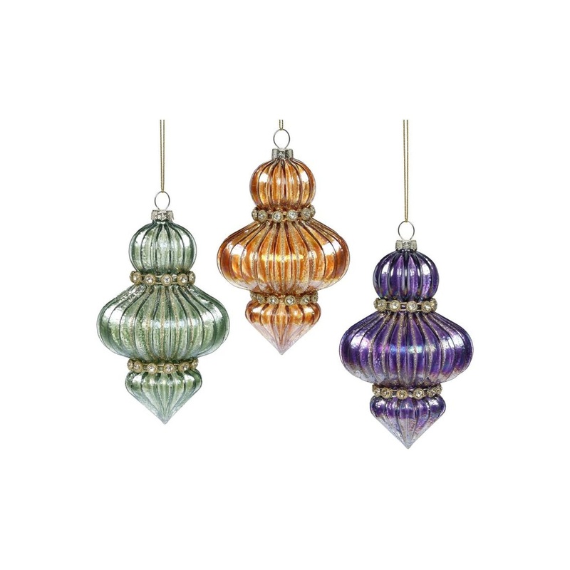 Mark Roberts Christmas 2024 Jeweled Drop Ornament, Assortment Of 3 – 5 Inches