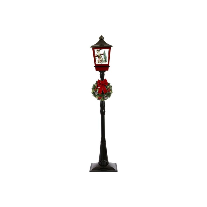 Mark Roberts Christmas 2024 Snowing Lamp Post With Elf And Rocking Horse 72