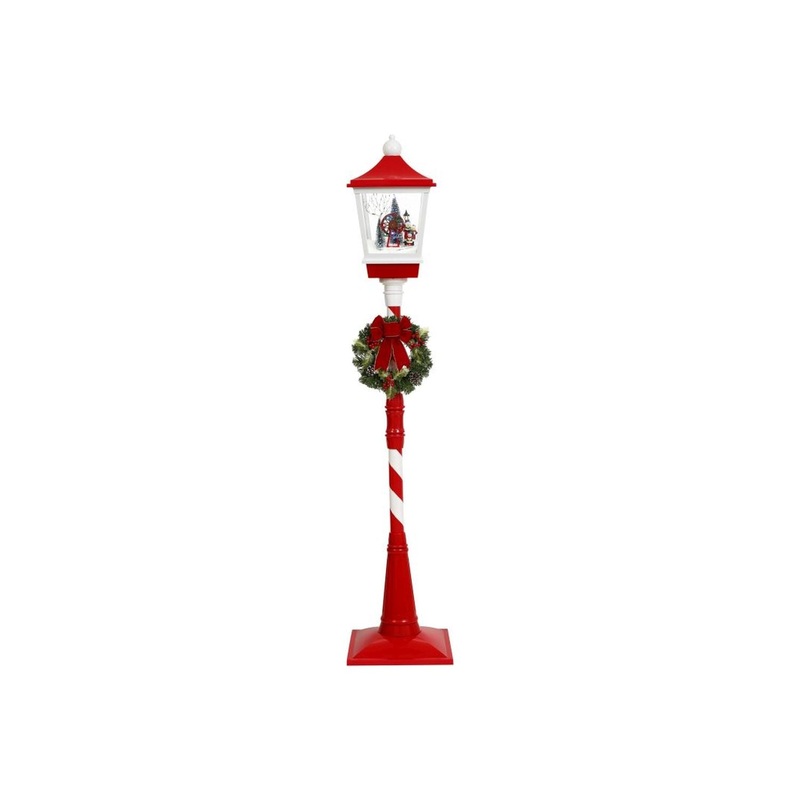 Mark Roberts Christmas 2024 Snowing Lamp Post With Wreath – 72 Inches