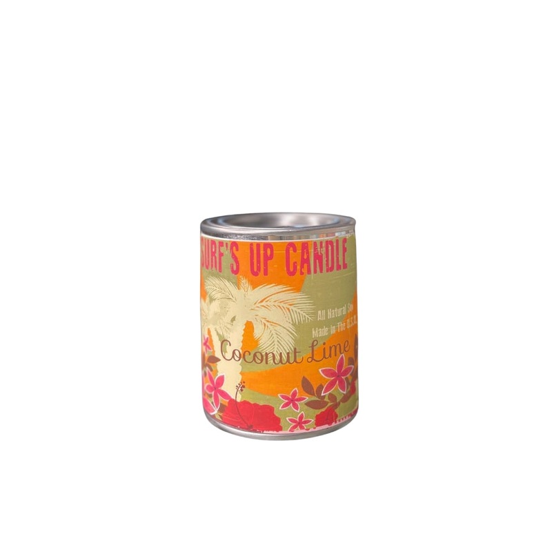 Surfs Up Candle Vintage Collection Coconut Lime Pint Paint Can Scented Candle Orange 16Oz