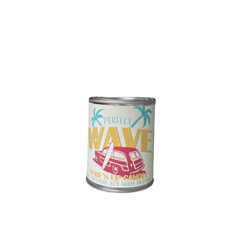 Surfs Up Candle Vintage Collection Perfect Wave Pint Paint Can Scented Candle 16Oz