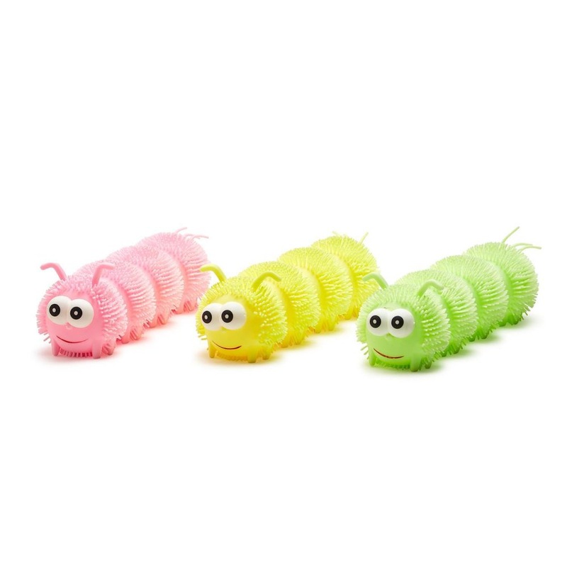 Two’s Company Fuzzie the Caterpillar 15-Pieces Vanilla Scented Light Up Puffer Caterpillar In 3 Colors
