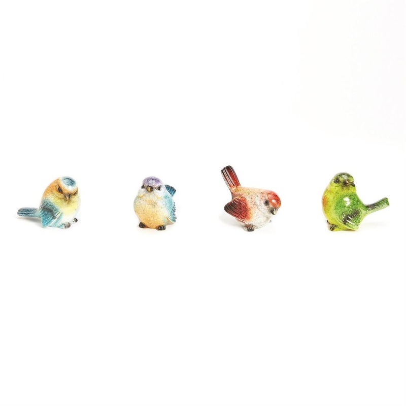 Two’s Company Refill-24-Pieces Hand-Painted Birds In 4 Colorations