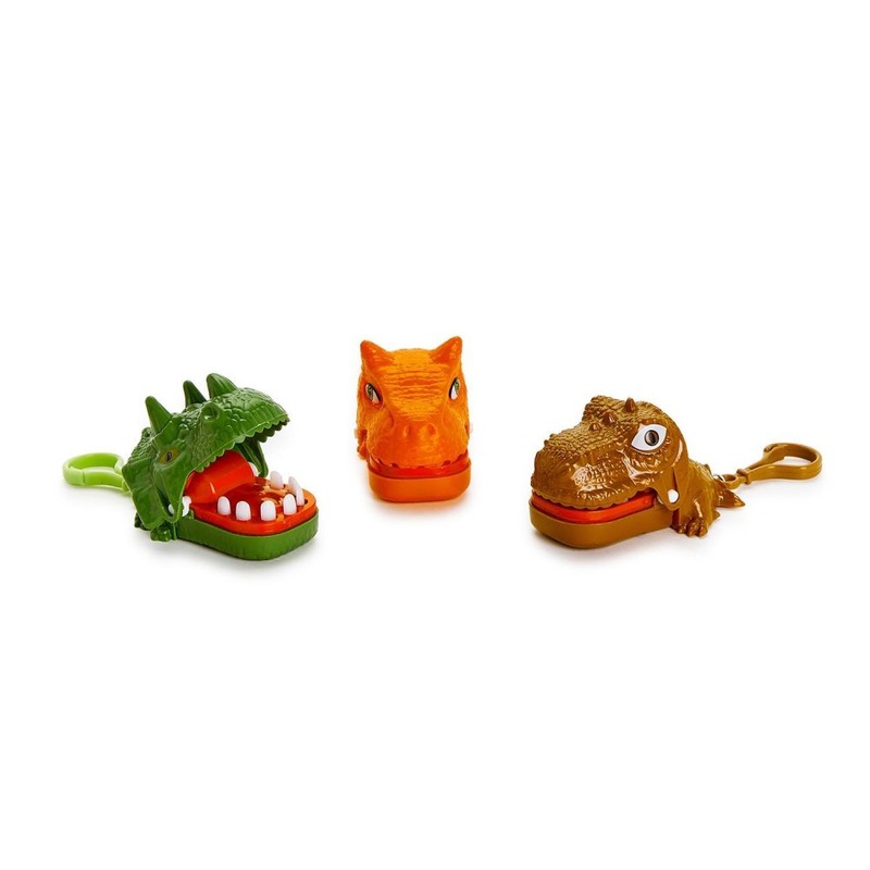 Two’s Company Refill for Big Bite 30-Pieces Mini Biting Dinosaur Clip-on Game In 3 Designs/Colors