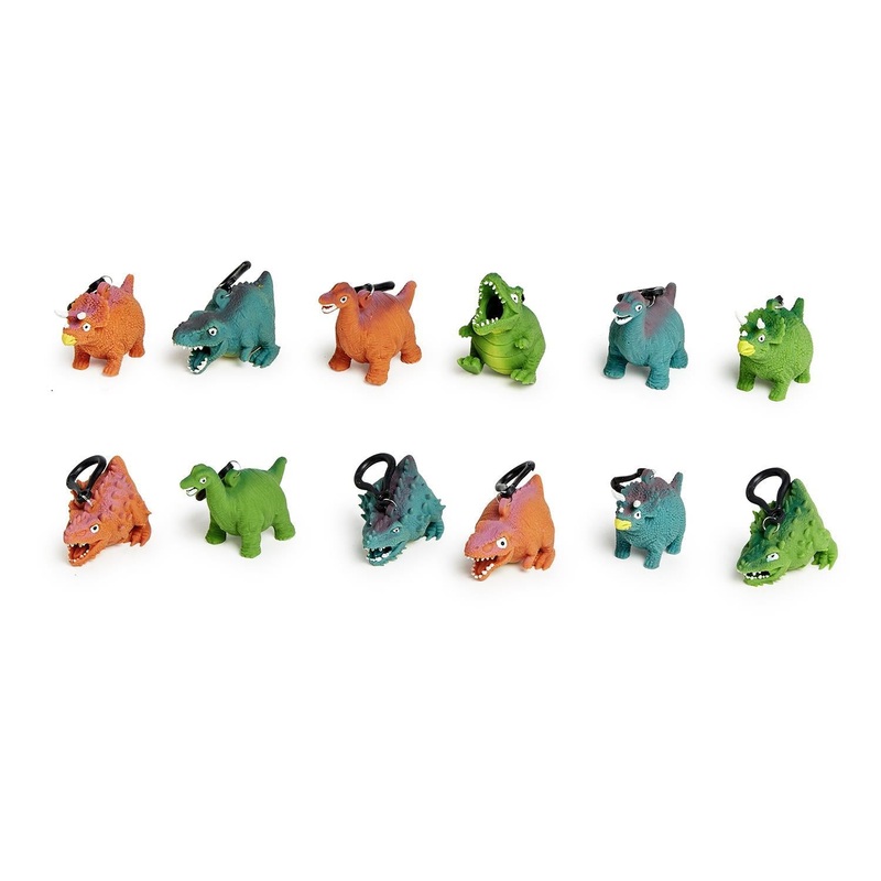 Two’s Company Refill For Glitterosaurus 36-pcs Surprise Squeeze Dinosaur w/ Clip-On Attachment in 4 Designs