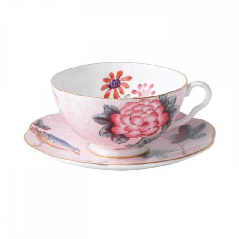 Wedgwood Cuckoo Teacup & Saucer Set Pink