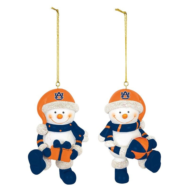 Hanna’s Handiworks Auburn Resin Snowman Ornament Set Of 2