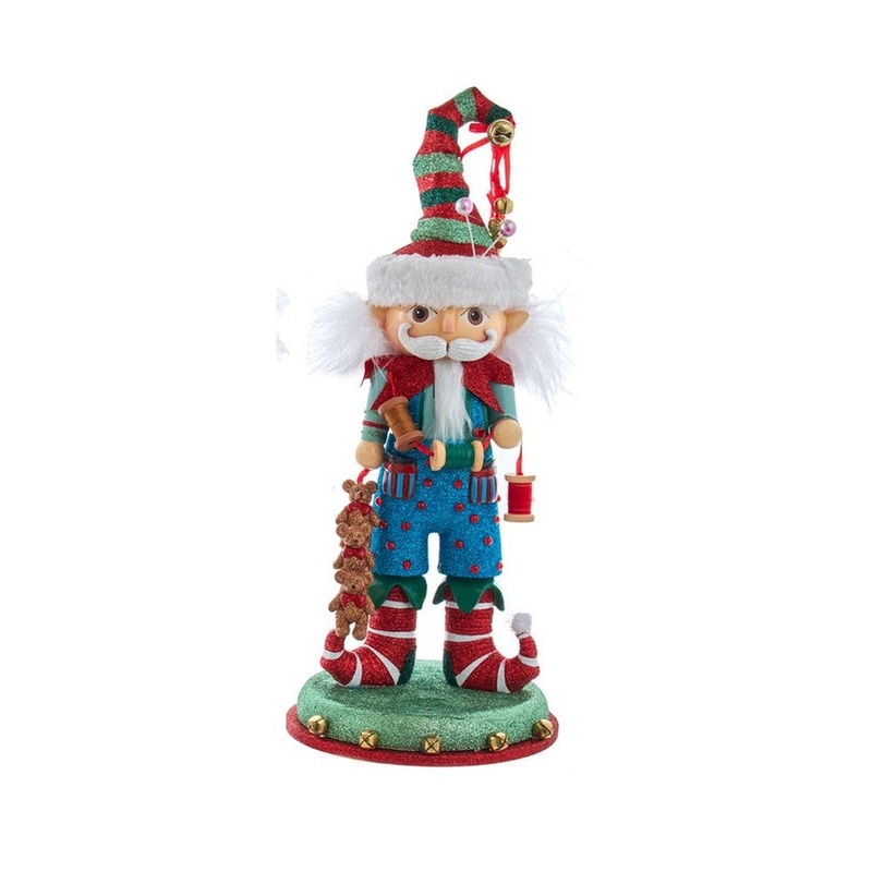 Kurt Adler 15 Hollywood Nutcrackers Elf With Teddy Bear Nutcracker