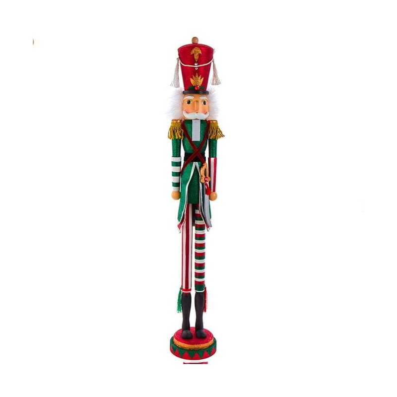 Kurt Adler 36 Hollywood Nutcrackers Red/White/Green Skinny Soldier Nutcracker