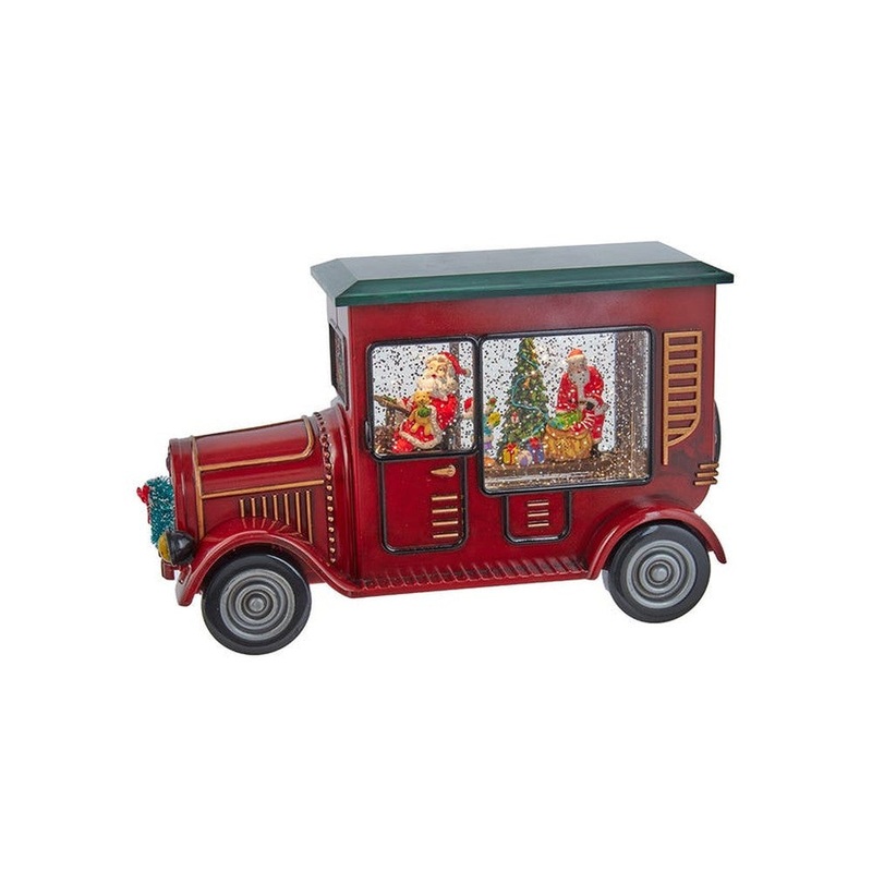 Kurt Adler 6.5 Battery Operated LED Santa Truck Water Lantern