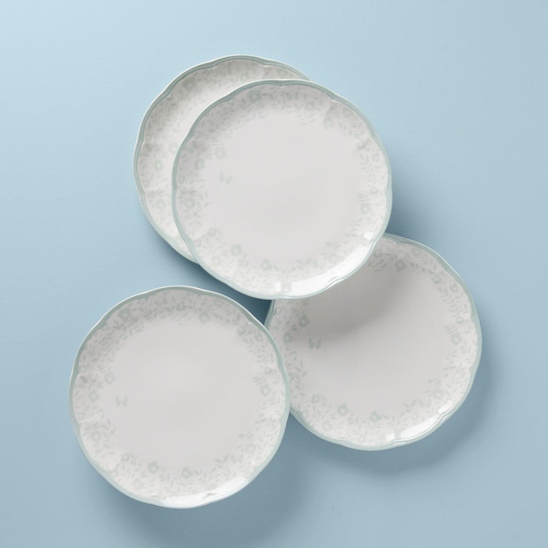 Lenox Butterfly Meadow Cottage Dinner Plate, Set Of 4, Sage