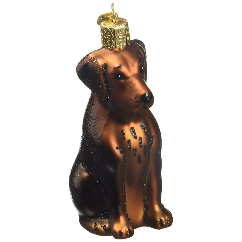 Old World Christmas Chocolate Labrador Dog Ornament