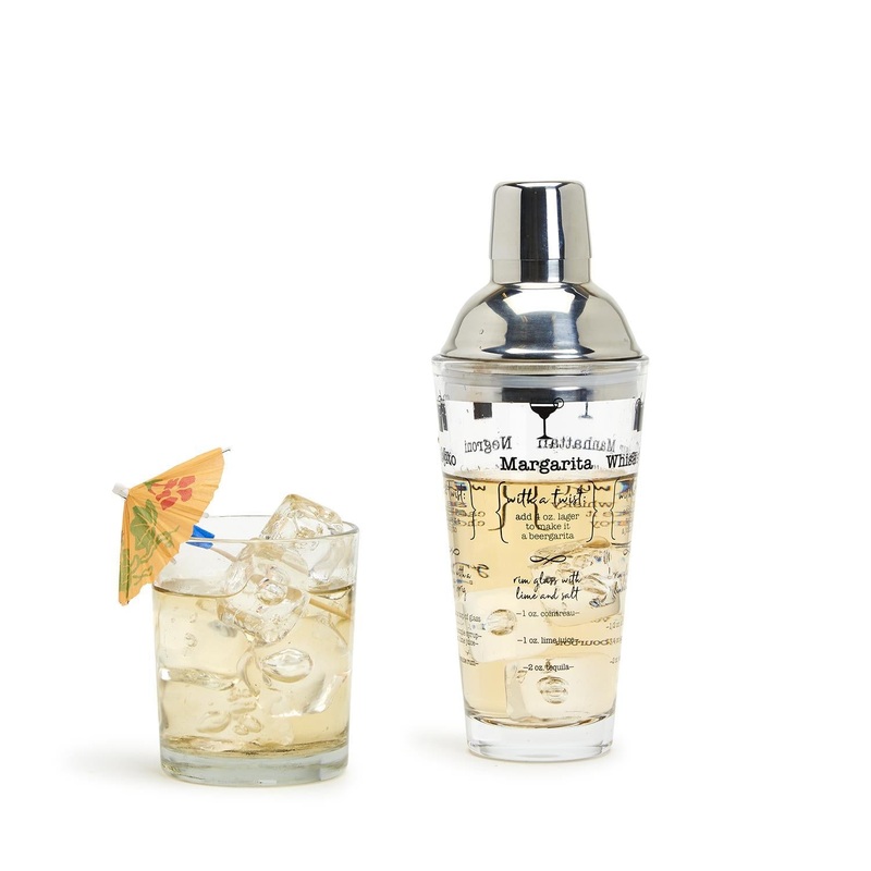 Two’s Company Mix Master Cocktail Shaker With 5 Drink Recipes